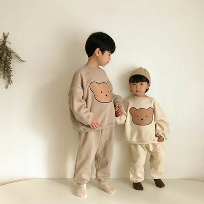 Baby Bear Sweatshirt and Sweatpants Set - Peachy Bloomers