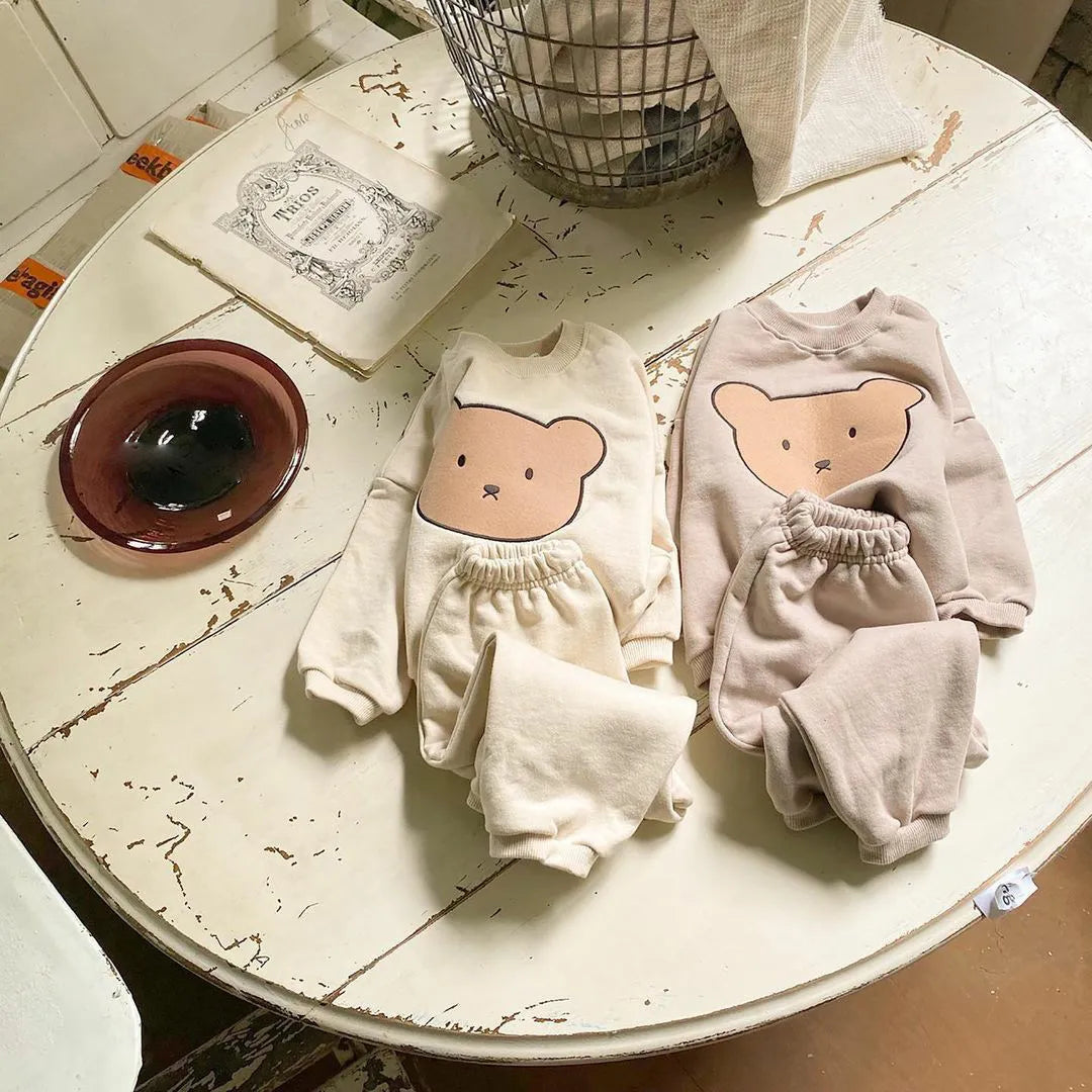 Baby Bear Sweatshirt and Sweatpants Set - Peachy Bloomers