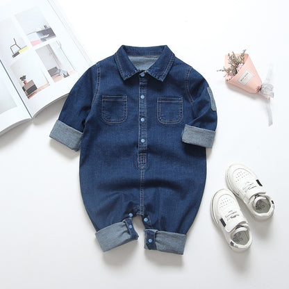 Baby Denim Jumpsuit - Peachy Bloomers