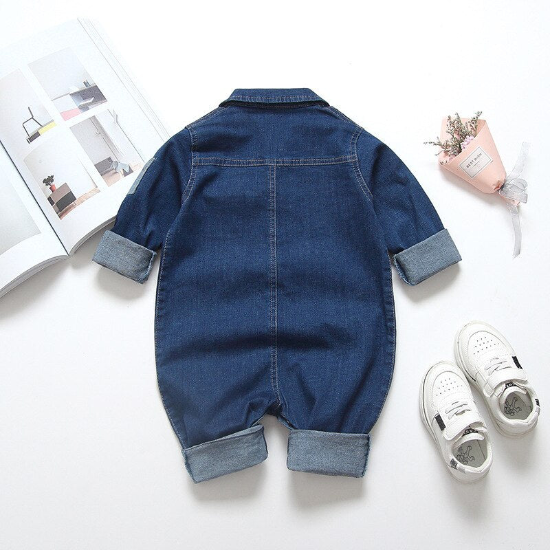 Baby Denim Jumpsuit - Peachy Bloomers