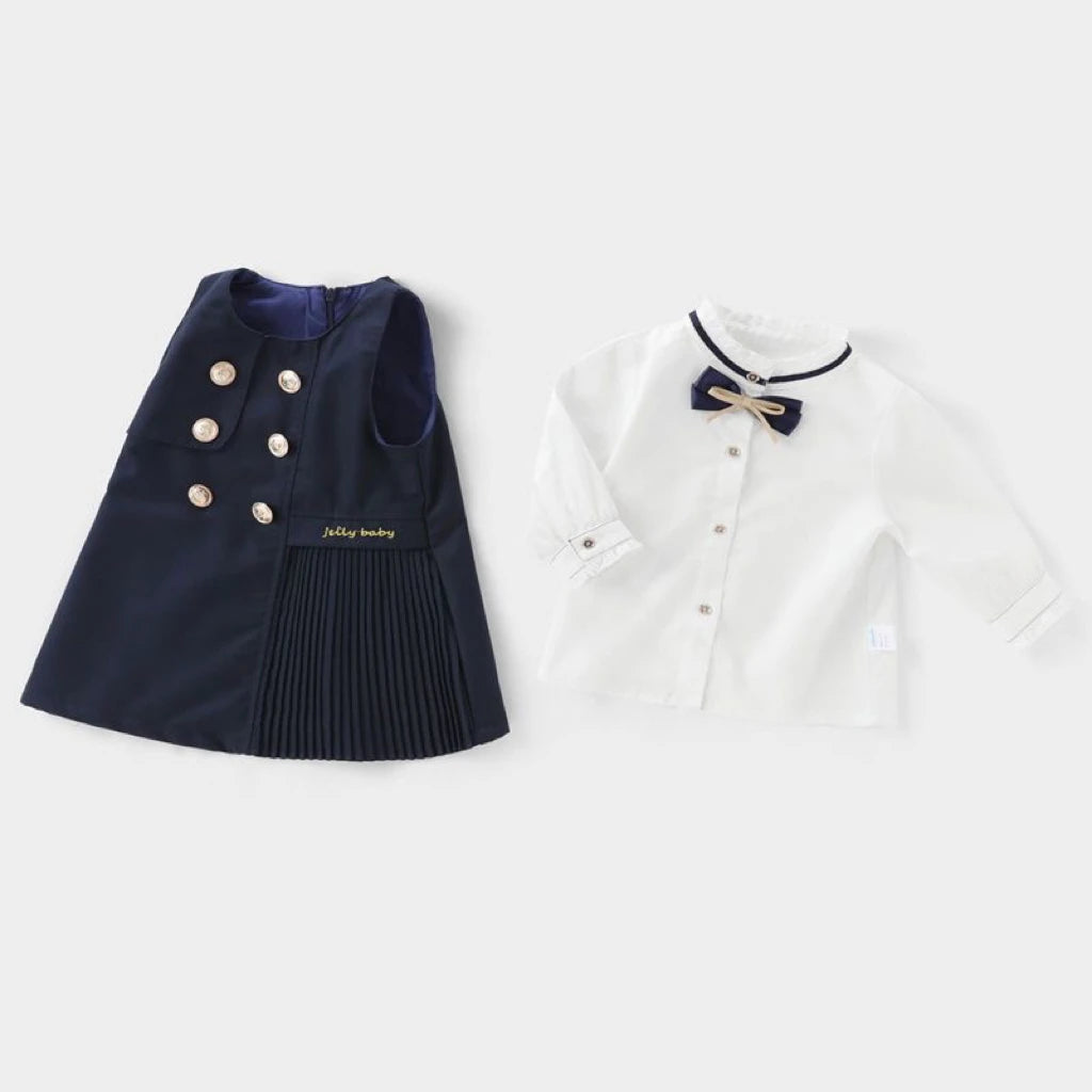 Girls Shirt & Dress Set - Peachy Bloomers