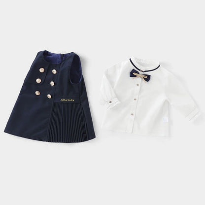 Girls Shirt & Dress Set - Peachy Bloomers