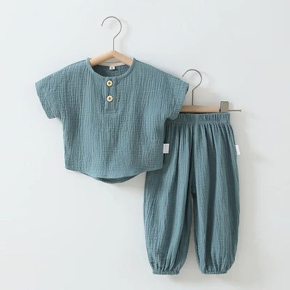 Unisex Organic Cotton Muslin Baby Set