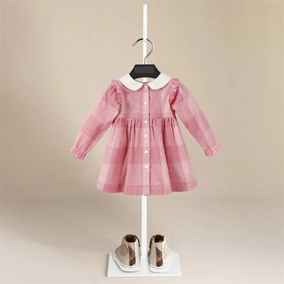 Pink Plaid Organic Cotton Dress