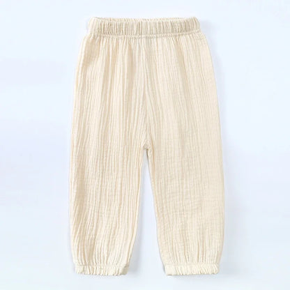 Organic Cotton Muslin Baby Pants – Soft, Breathable & Stylish