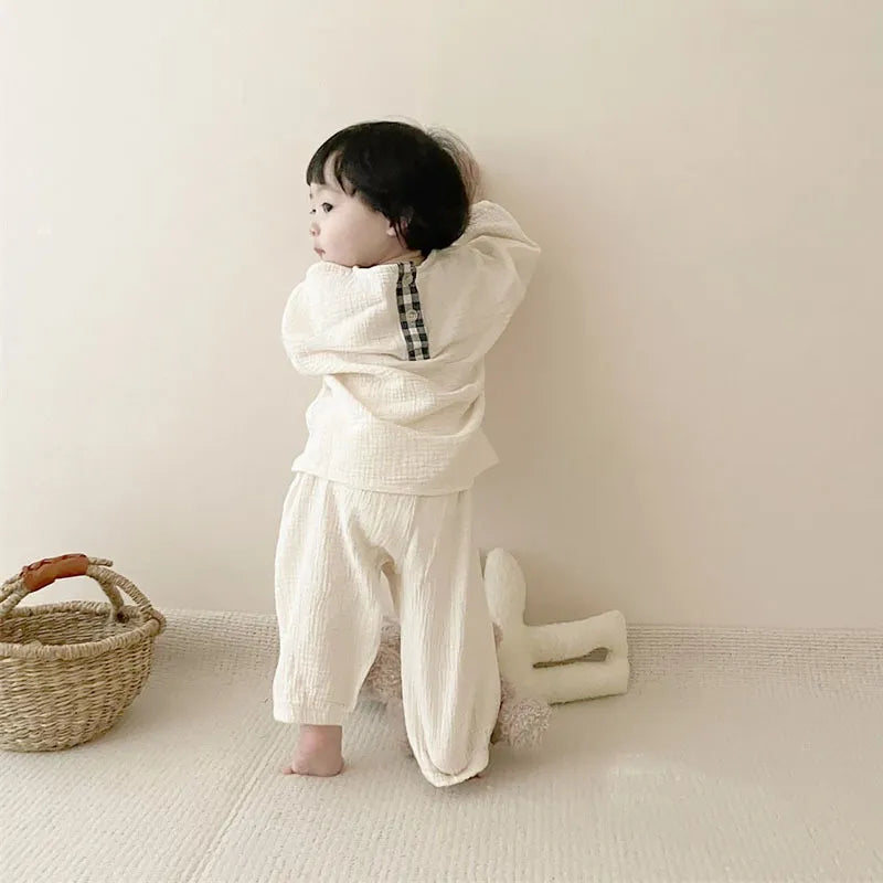 Casual Cotton Linen Top & Bottom Set - Peachy Bloomers