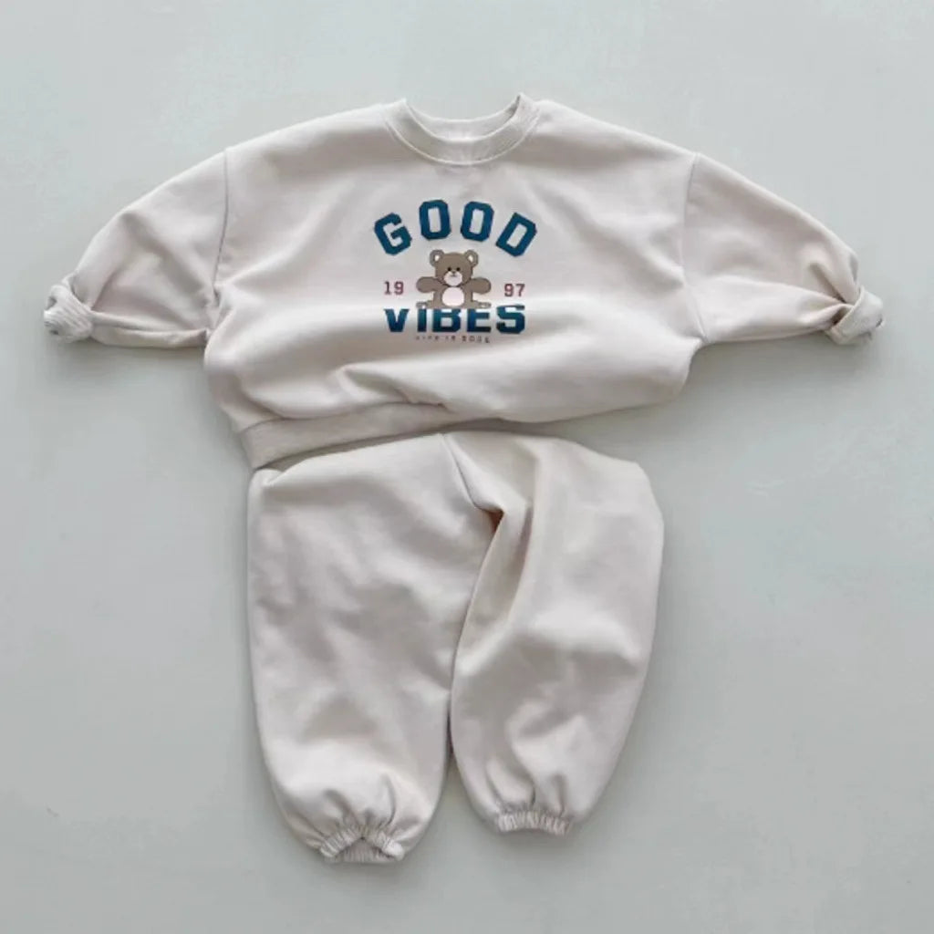 Good Vibes Sweatshirt and Pants Set - Peachy Bloomers