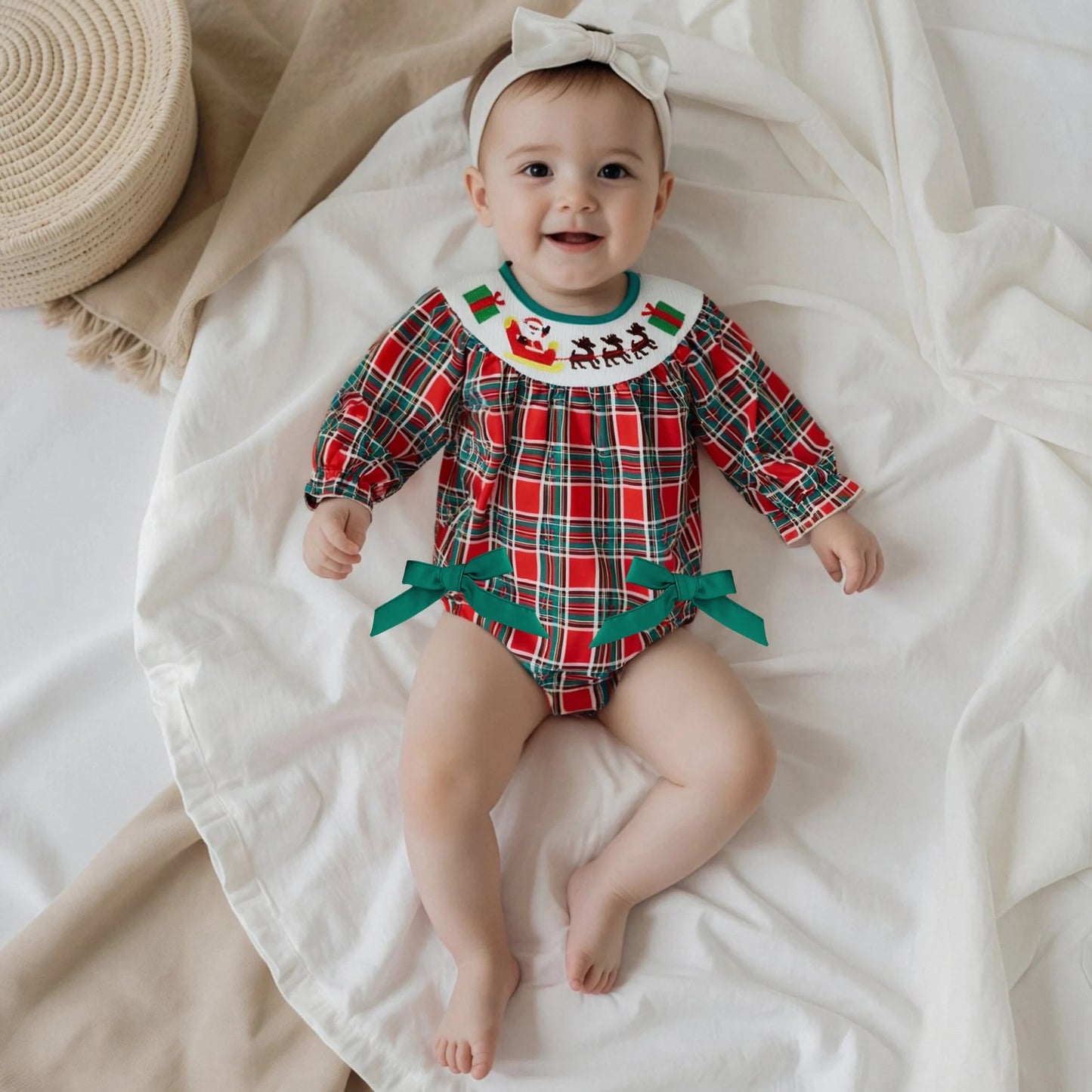 Newborn Baby Christmas Romper