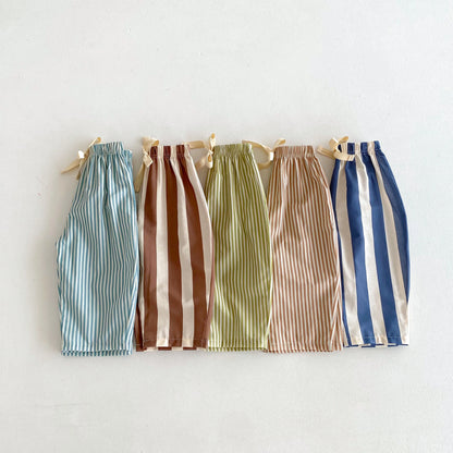 Striped Cotton Drawstring Pants – Unisex Comfort for Everyday Adventures