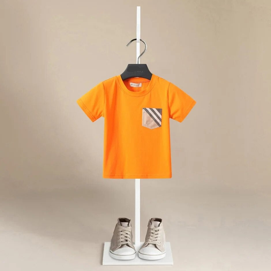 Boys Pocket Cotton T-shirt - Peachy Bloomers