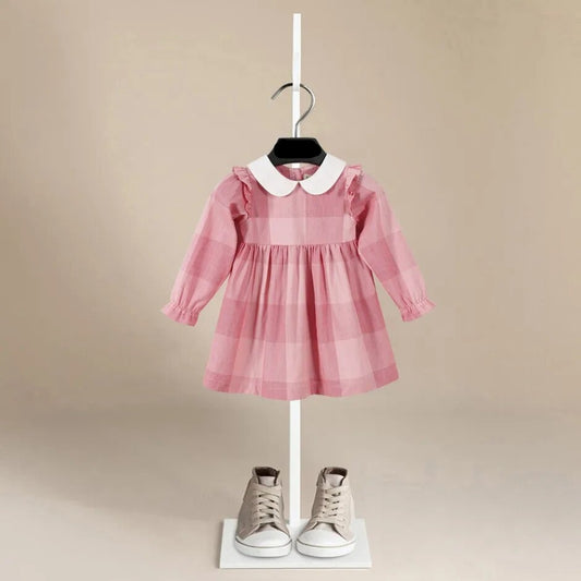 Pink Plaid Organic Cotton Dress