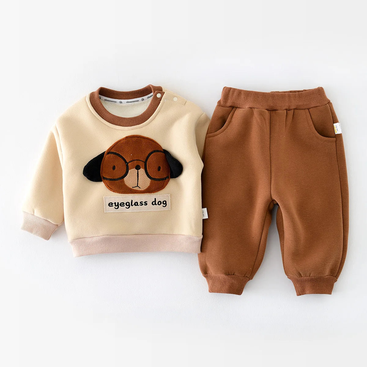 Baby Puppy Sweatshirt and Sweatpants Set - Peachy Bloomers