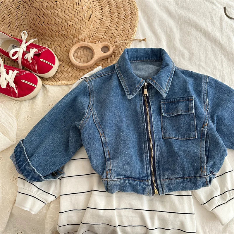 Denim Bomber Jacket - Peachy Bloomers