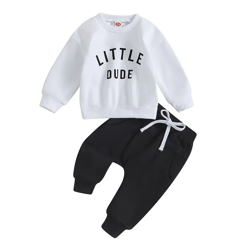 Little Dude Sweatshirt and Sweatpants Set