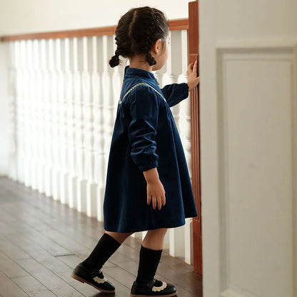 Royal Blue Velvet Dress