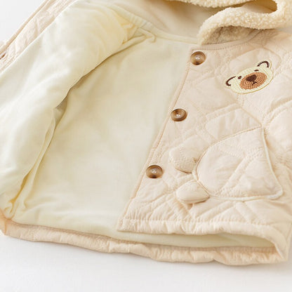 Honey Bear Quilted Set - Peachy Bloomers