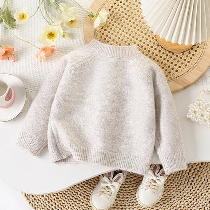 Girls Daisy Floral Soft Knit Cardigan