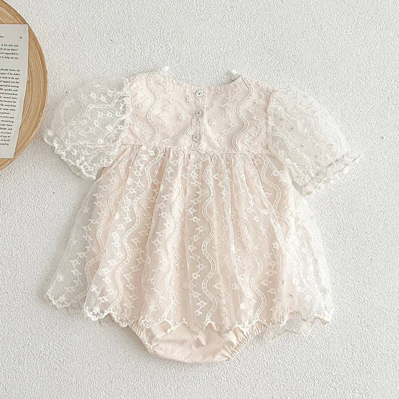 Camile Lace Onesie Romper - Peachy Bloomers