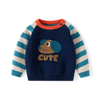 Dog Knitted Striped Sweater