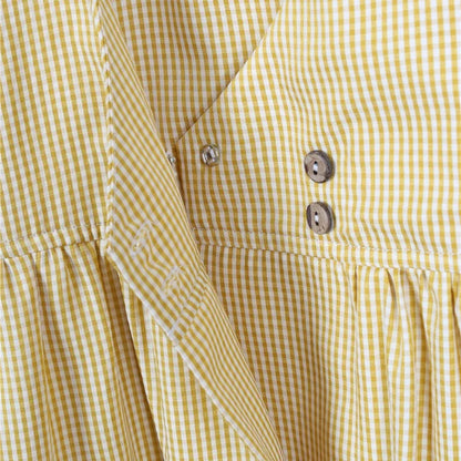 Checkered Organic Cotton Dress - Peachy Bloomers