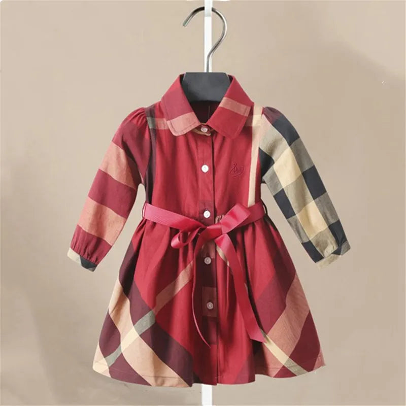 Corlissa Bow Plaid Classic Dress