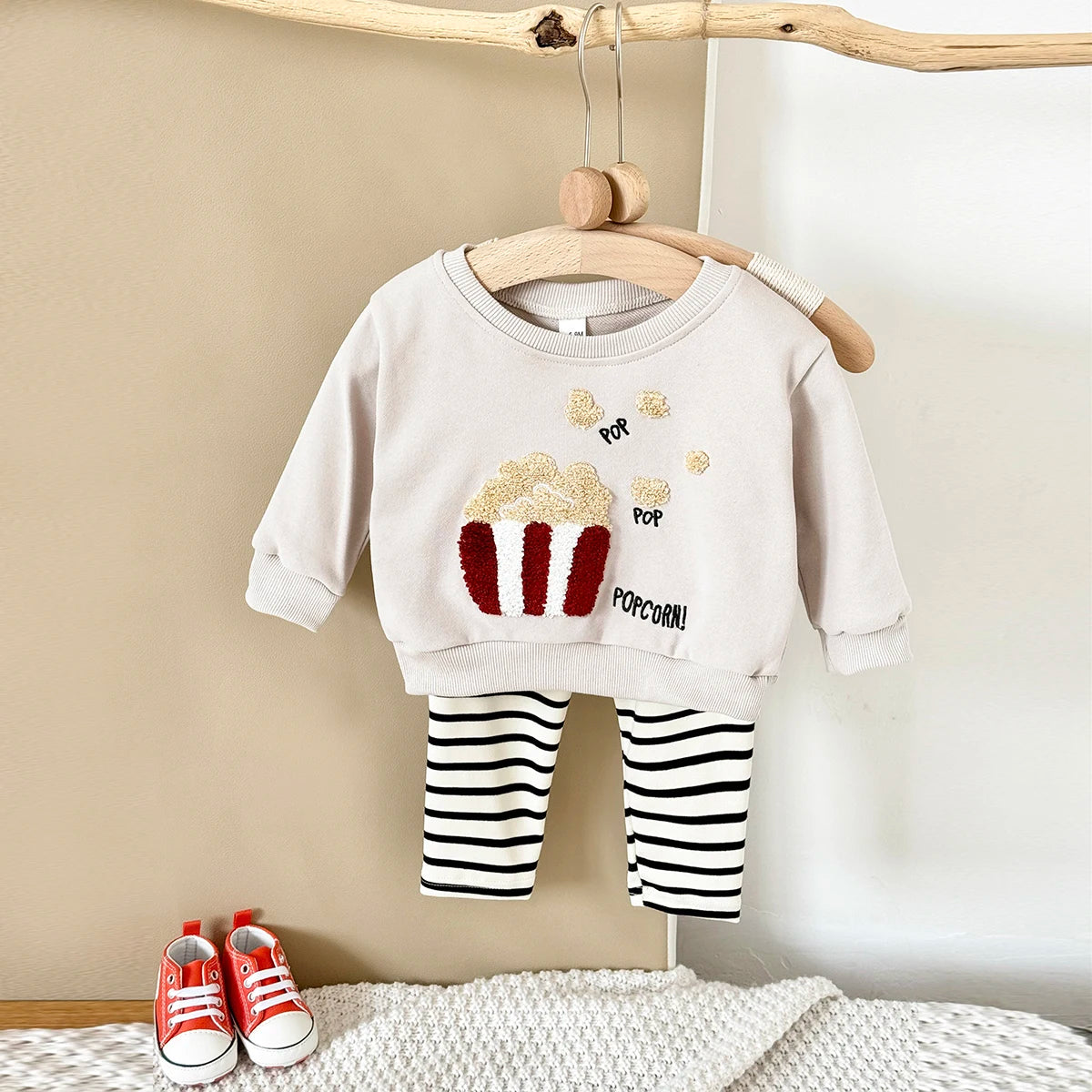 Popcorn Sweatshirt and Leggings Set