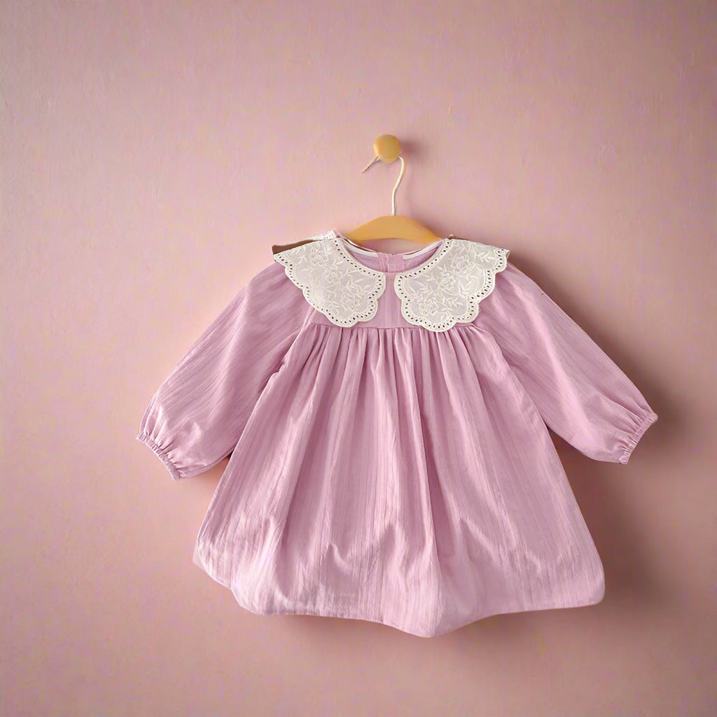 Sisters Matching Pink Outfit Dress & Romper