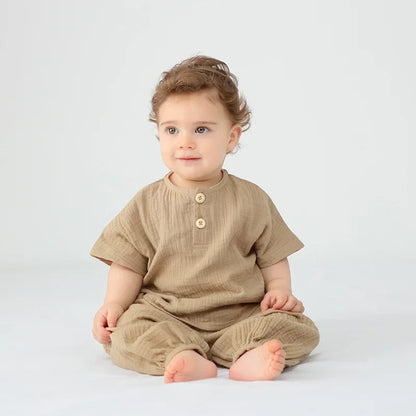 Unisex Organic Cotton Muslin Baby Set
