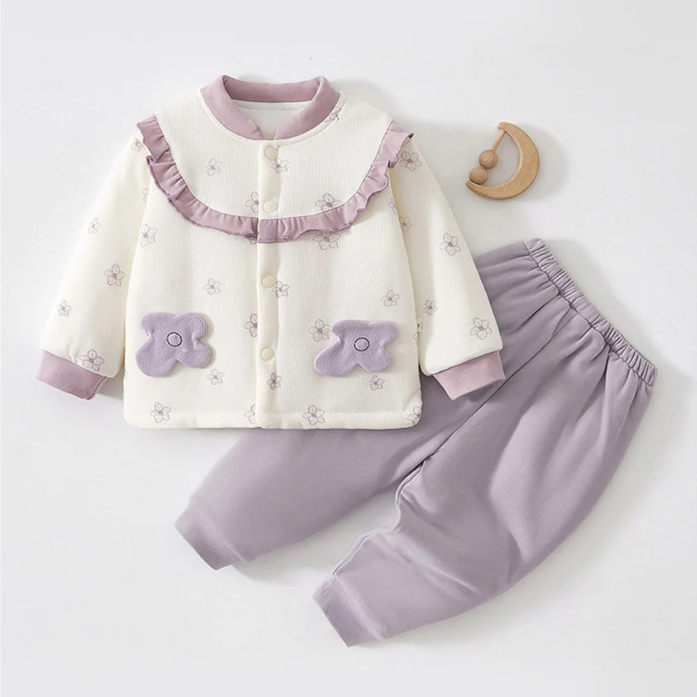 Baby Embroidered 2-Piece Cotton Outfit Set