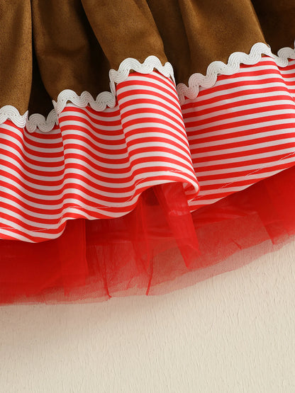 Girls Christmas Gingerbread Dress