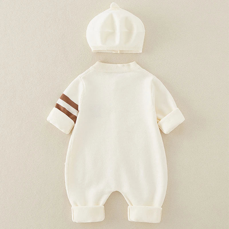 Baby Bear Cotton Knit Jumpsuit