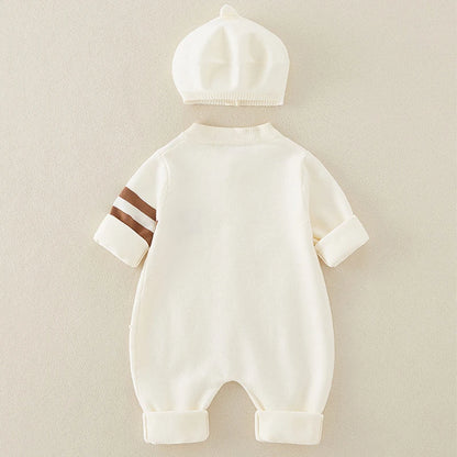 Baby Bear Cotton Knit Jumpsuit