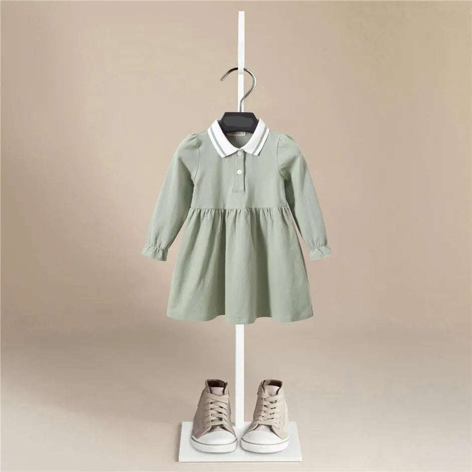 Sage Organic Cotton Polo Dress