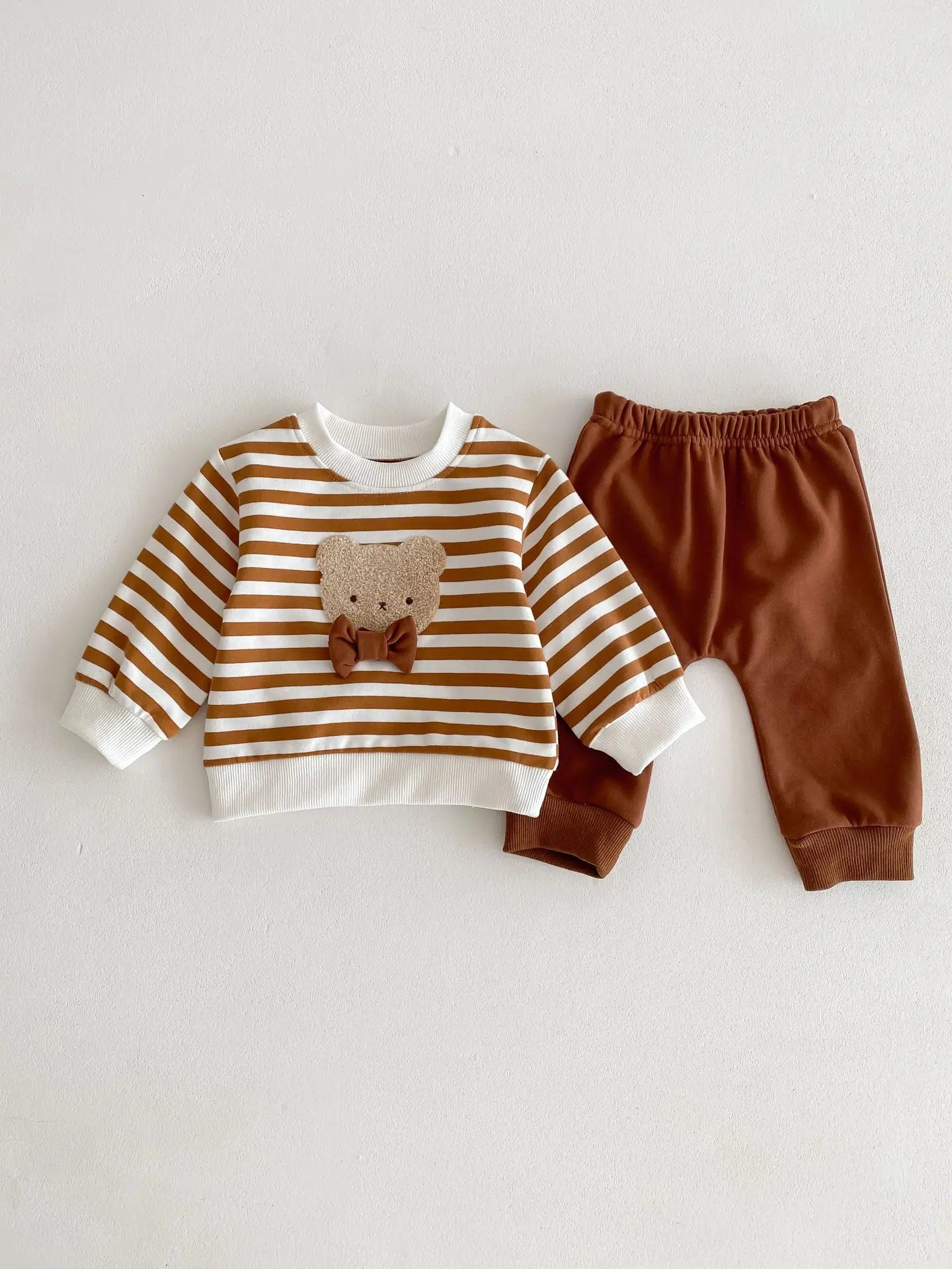 Baby Bear Sweatshirt and Sweatpants Matching Set - Peachy Bloomers