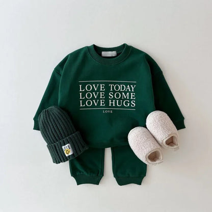 Love Today Sweatshirt and Sweatpants Set