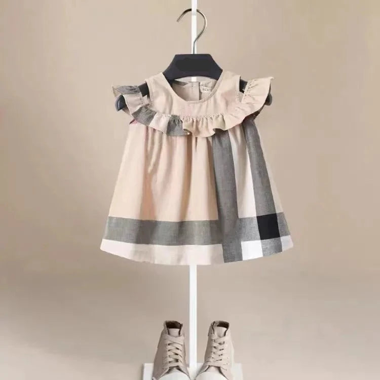 Brit Classic Organic Cotton Plaid Dress - Peachy Bloomers