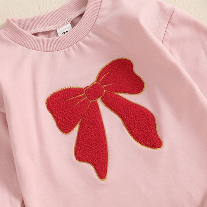 Baby Girls Christmas Bow Romper