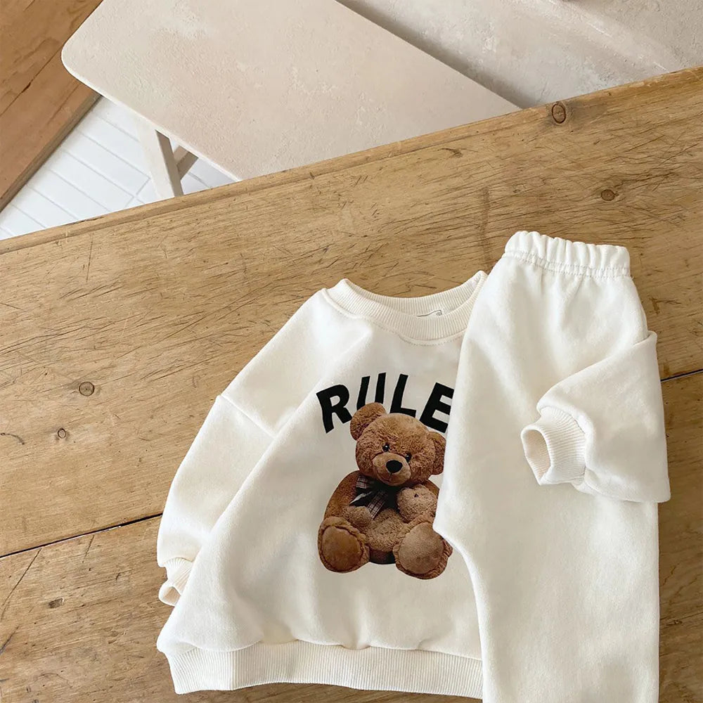 Bear Rules Sweatshirt and Sweatpants Set - Peachy Bloomers