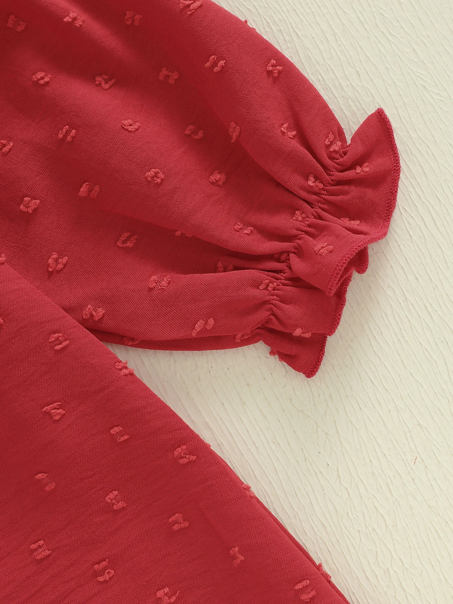 Girls Valentines Heart Embroidered Dress