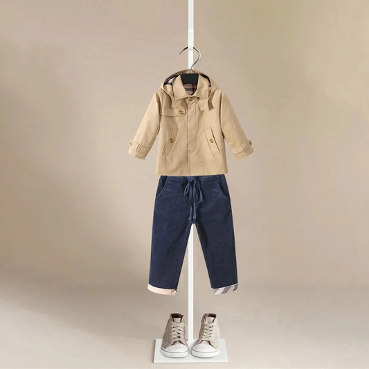 Classic British Trench Jacket with Matching Pants - Peachy Bloomers