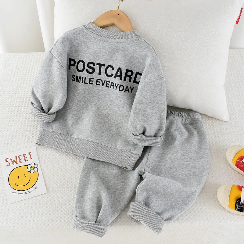 Postcard Smile Sweatshirt and Sweatpants Set