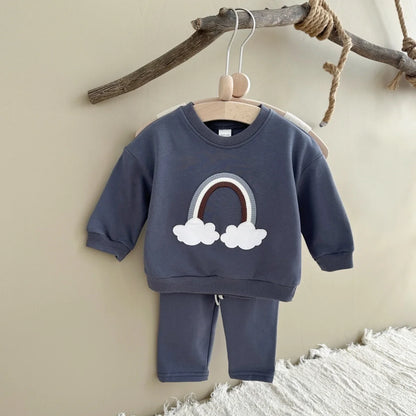 Rainbow Smile Sweatshirt and Pants Set