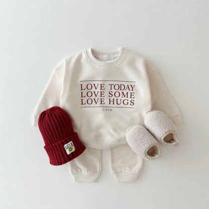 Love Today Sweatshirt and Sweatpants Set