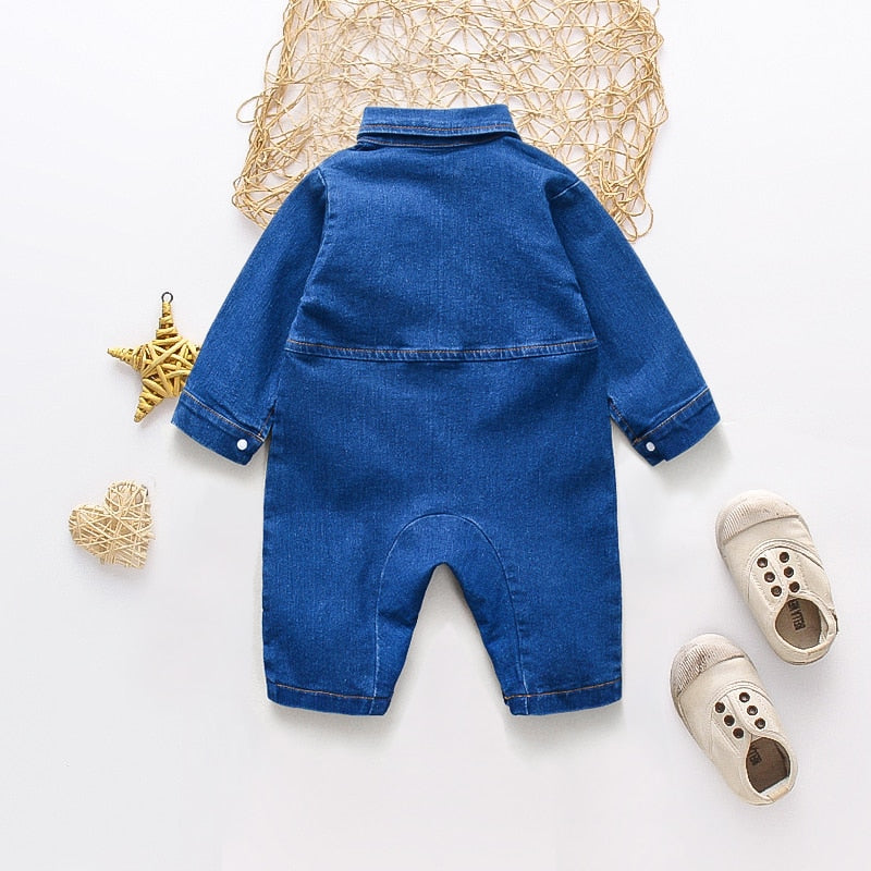 Baby Denim Jumpsuit - Peachy Bloomers