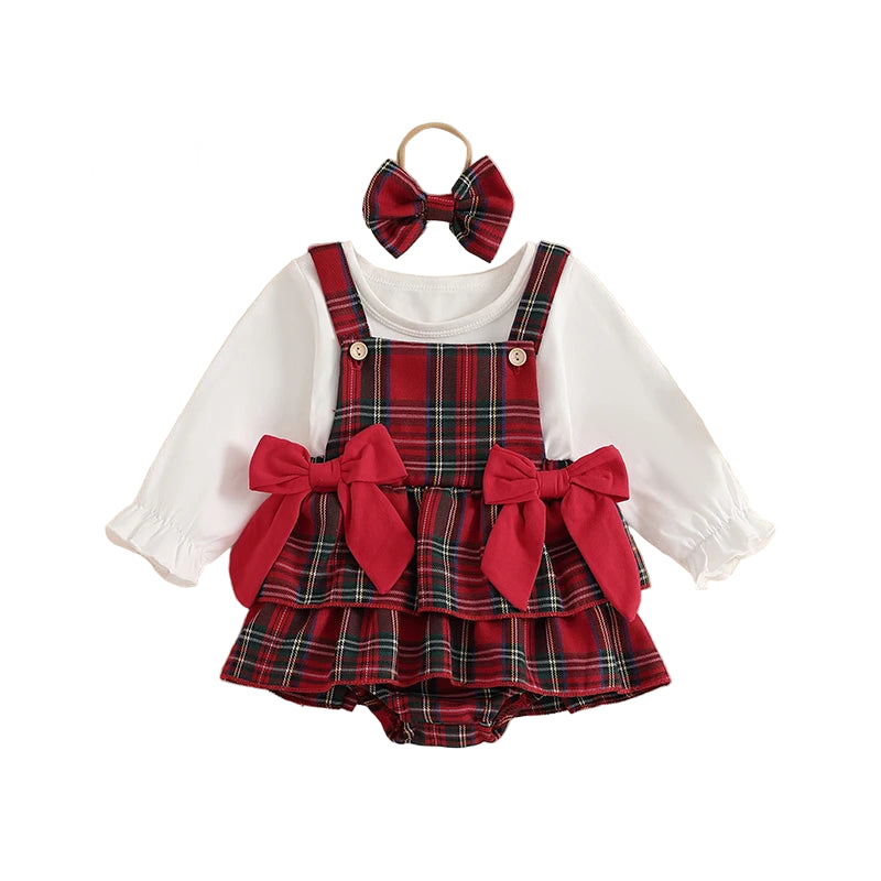 Baby Girls 3-Piece Christmas Outfit Set
