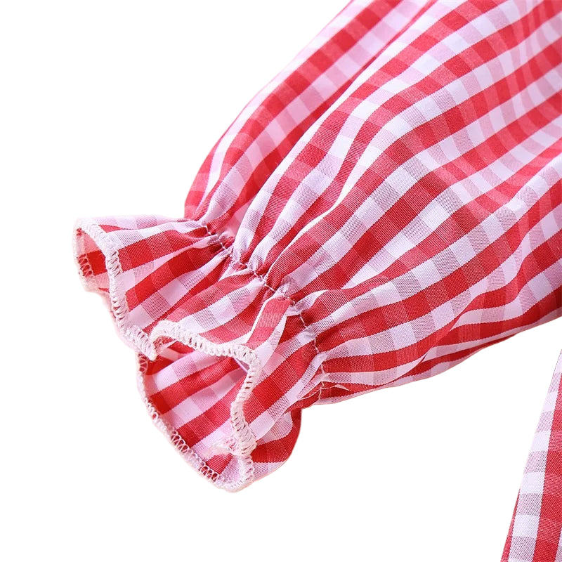 Baby Girls Christmas Embroidery Santa Jumpsuit