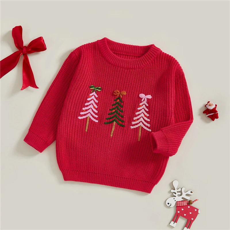 Girl Christmas Knit Sweater