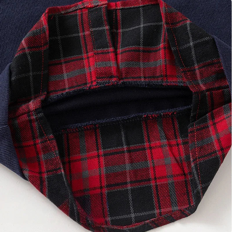 Boys Geometric Patchwork Sweater Shirt