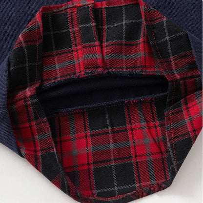 Boys Geometric Patchwork Sweater Shirt