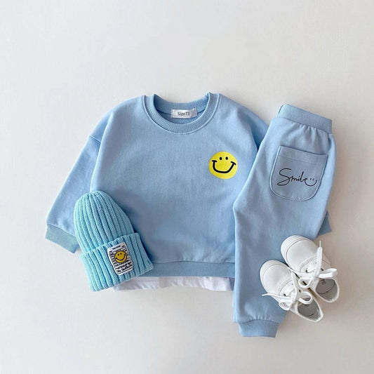 Smile Baby Cotton Sweatshirt and Sweatpants Set